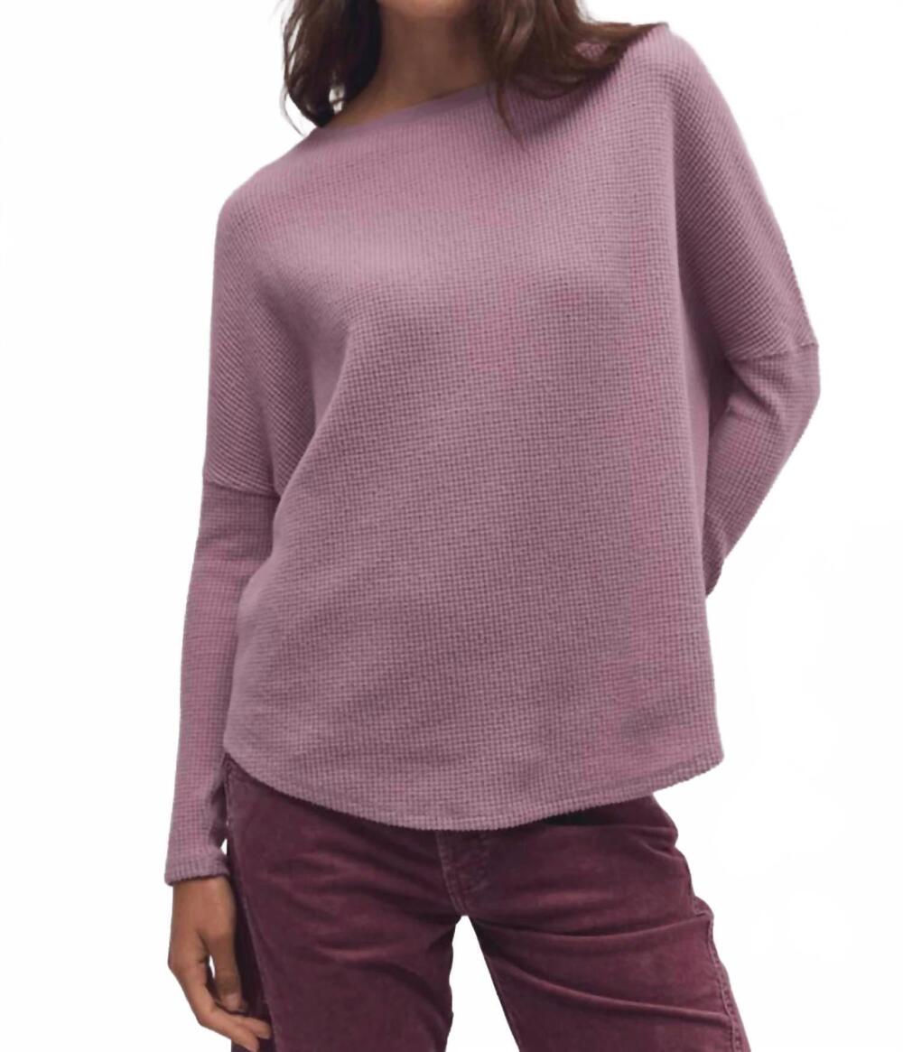 NEW FREE PEOPLE latte blues thermal top in winter tulip